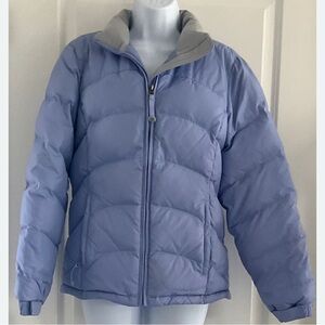 L.L. Bean Women's Sky Blue Puffer Jacket Goose Down Filled